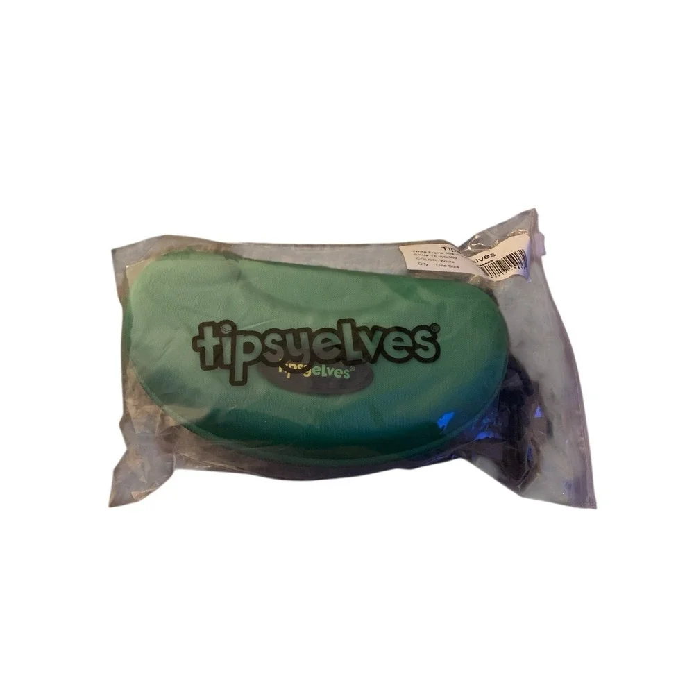 Tipsy Elves White Miami Ice Sport Sunglasses Mirror Lens Retro Shield +‎ Case